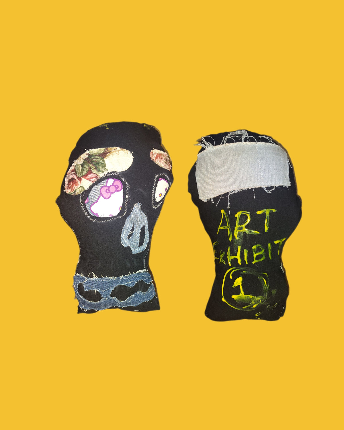 Kitty Eye Skull Pillow 1