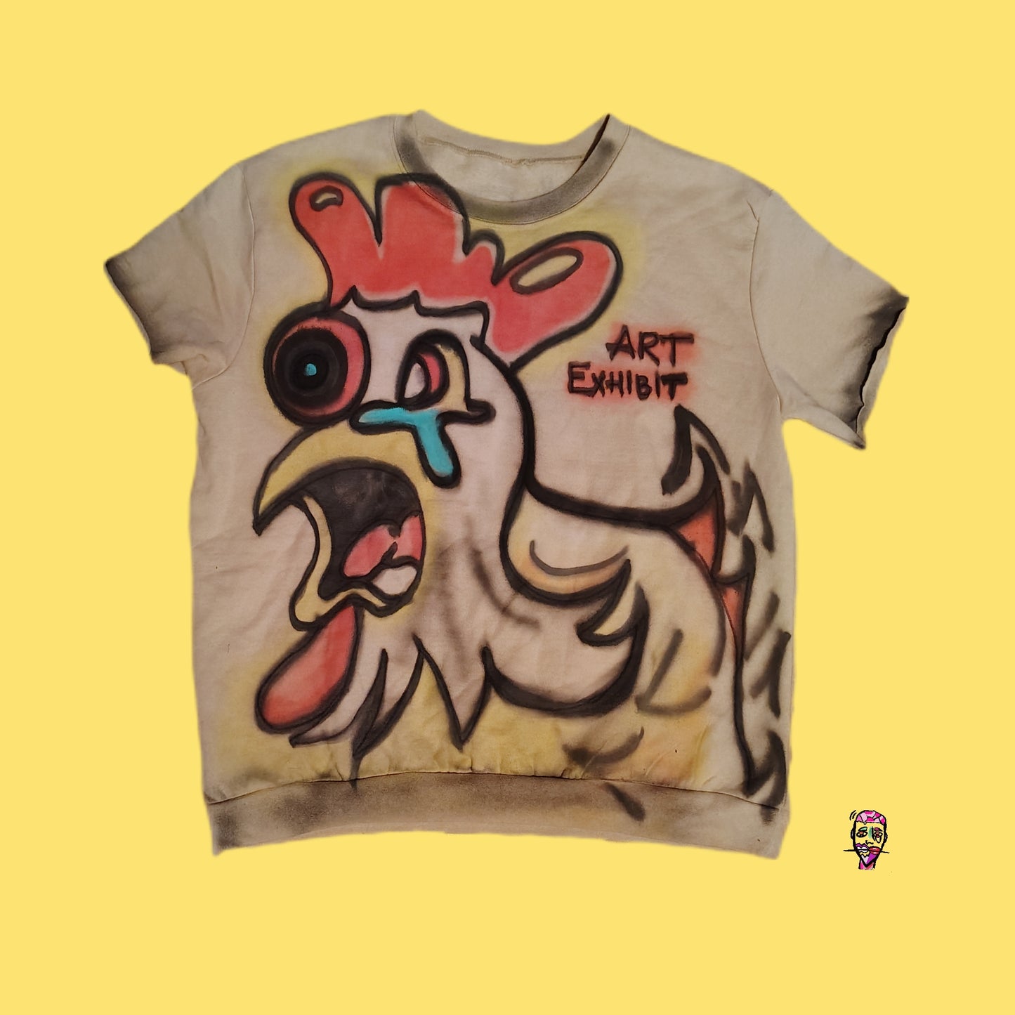 The Art exhibit screaming chicken (m)