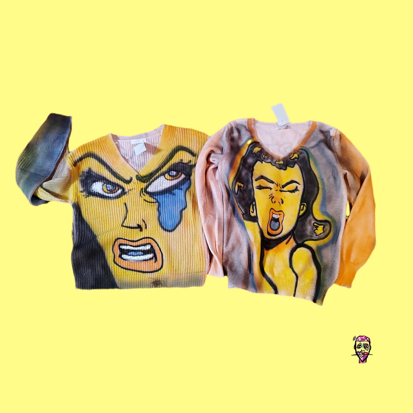 The Art Exhibit Scream Yellow Sweater