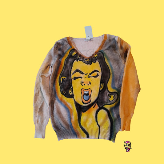 The Art Exhibit Scream Yellow Sweater