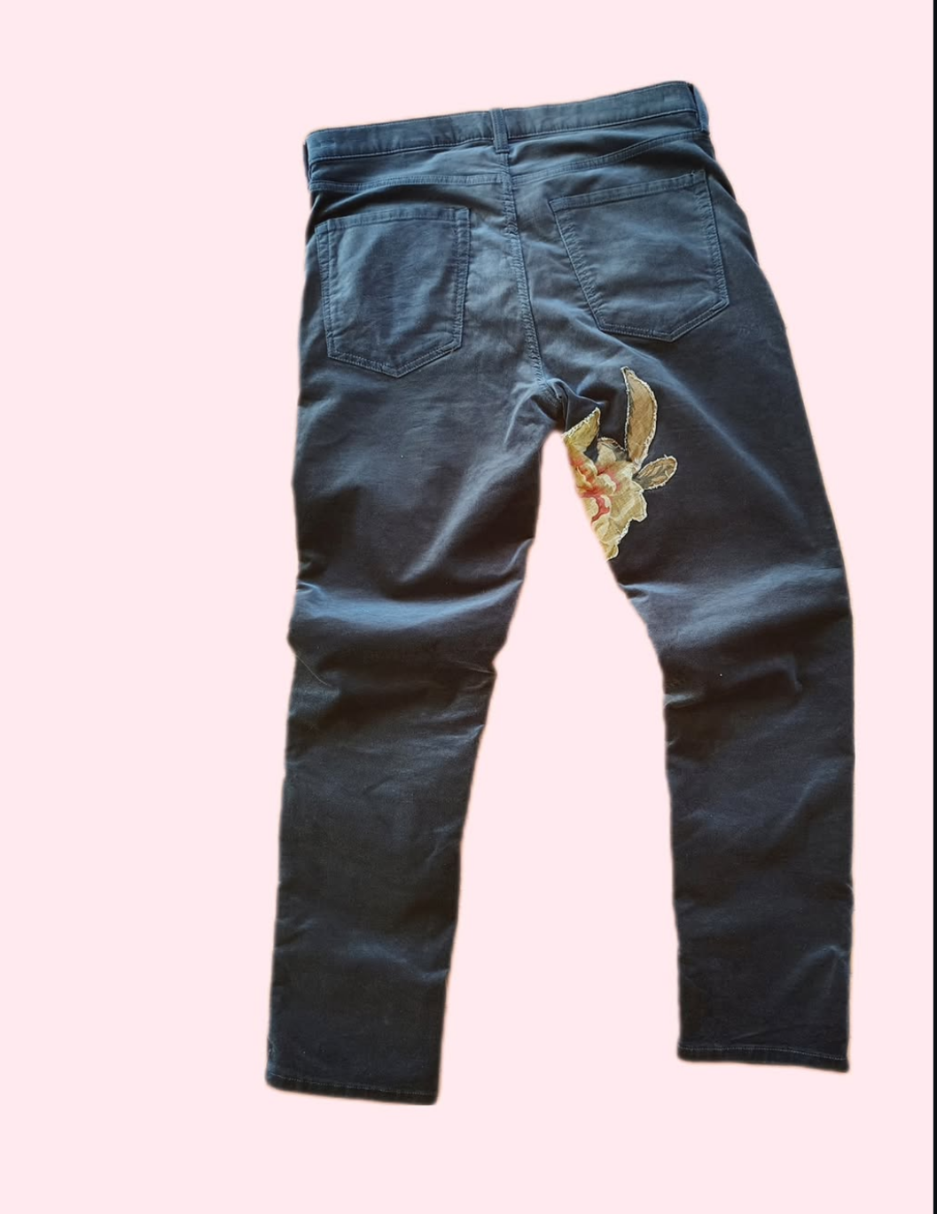 The Art Exhibit Floral crush blue pants (30w)