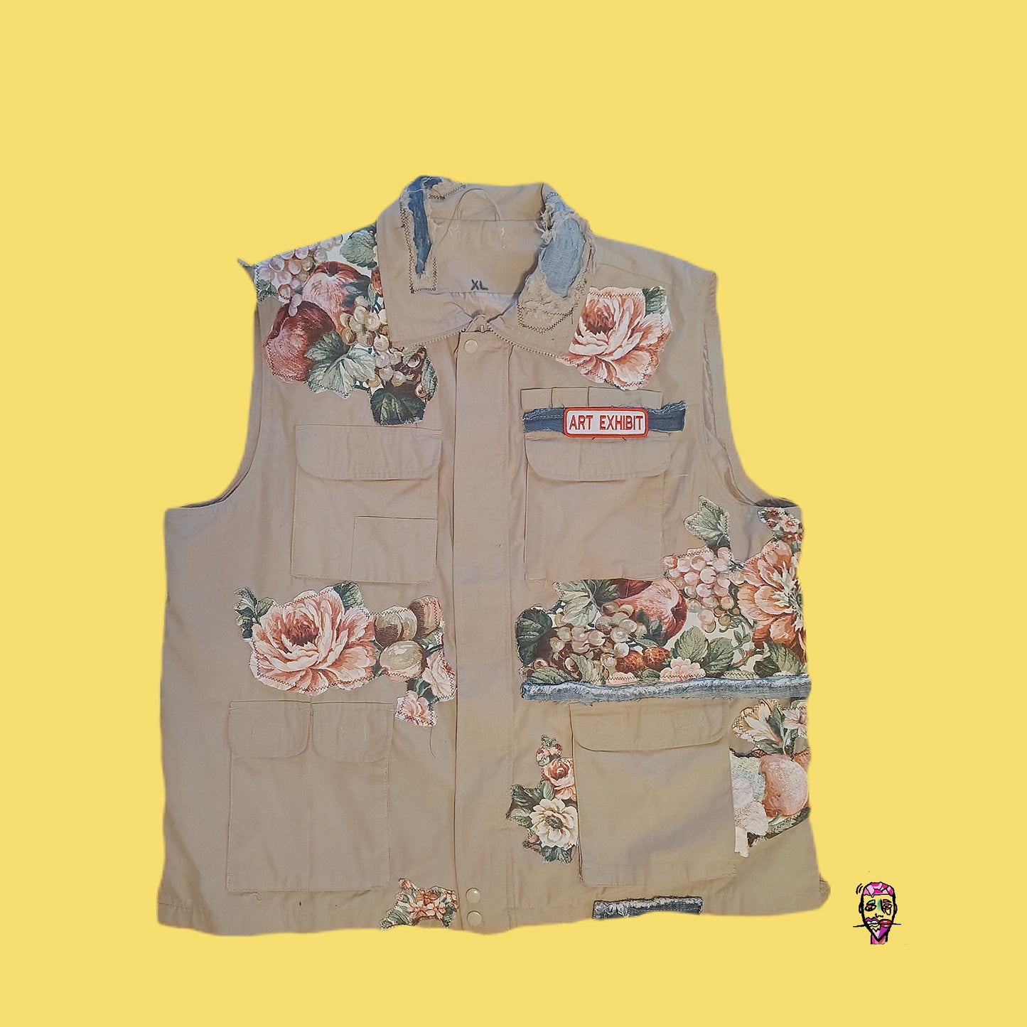 The Art Exhibit Floral Denim Fisherman(xl-2x)