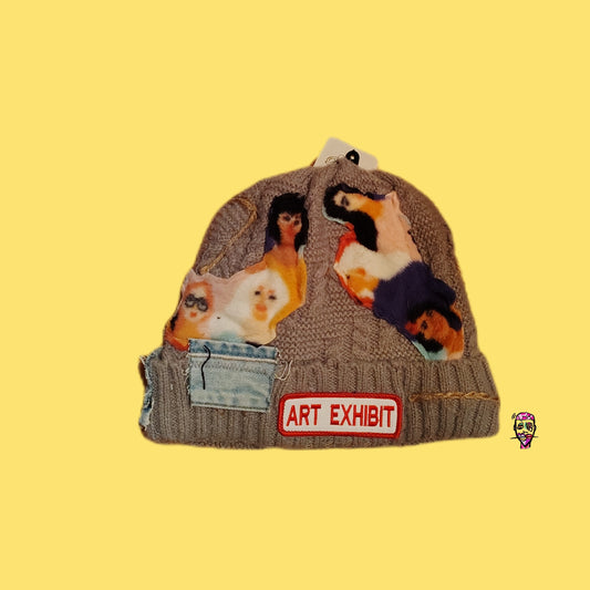 The Art Exhibit Denim and ladies beanie
