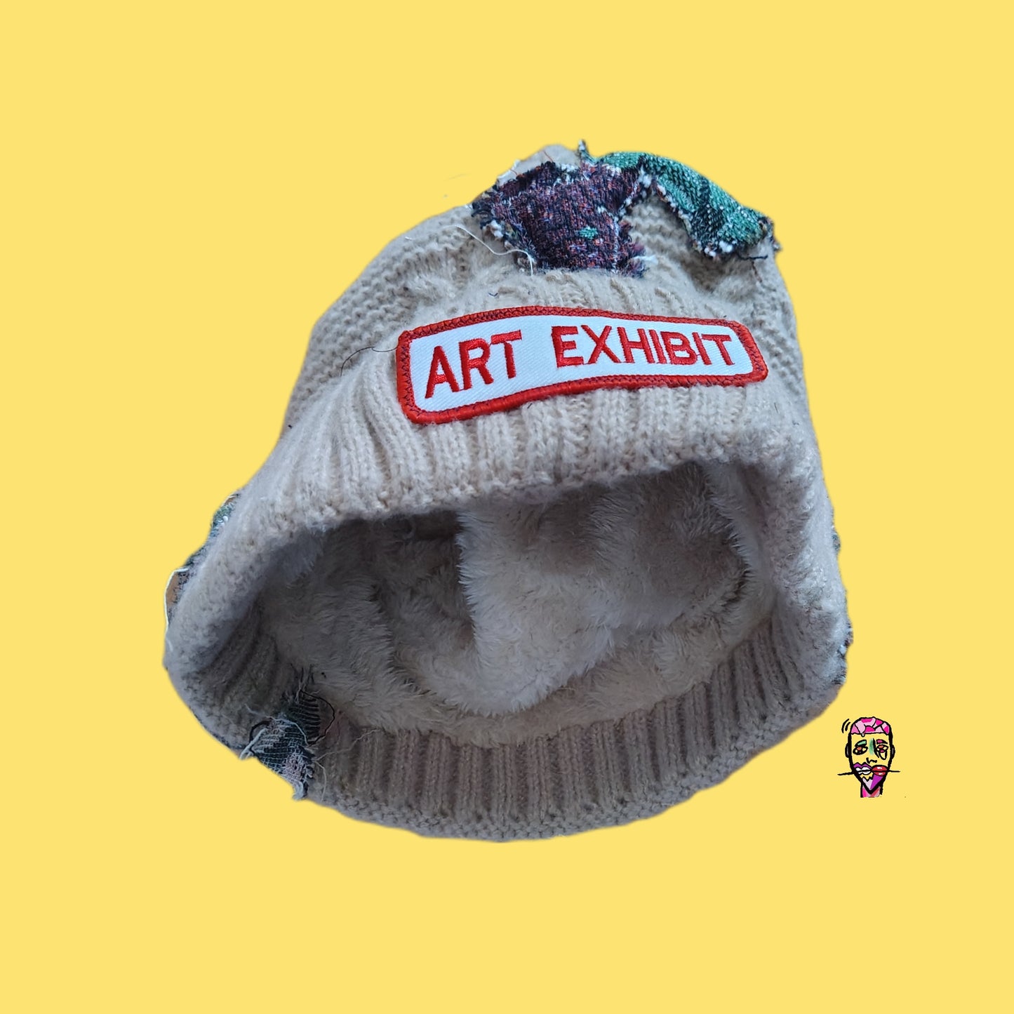 Grape floral beanie
